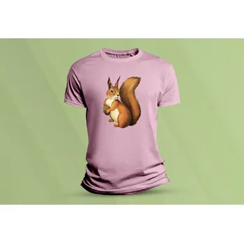 Chlapecké oblečení Dětské bavlněné tričko Veverka. Růžová velikost 116