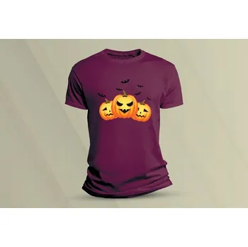 Dětské bavlněné tričko Halloween. velikost 116 (5-6 let) Vínová