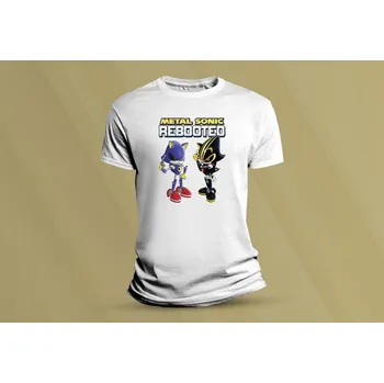 Dětské bavlněné tričko Metal Sonic. Bílá velikost 152 (12-13 let)