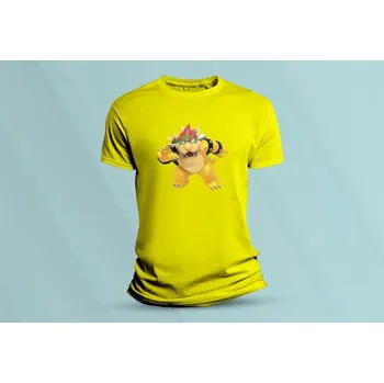 Dětské bavlněné tričko Král Koopa. Žlutá velikost 116 (5-6 let)