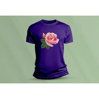 Chlapecké tričko Dětské bavlněné tričko Růže 2. velikost S Purpurová