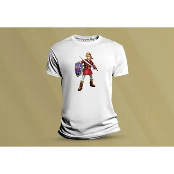 Dětské bavlněné tričko Zelda 5. Bílá velikost 128 (7-8 let)