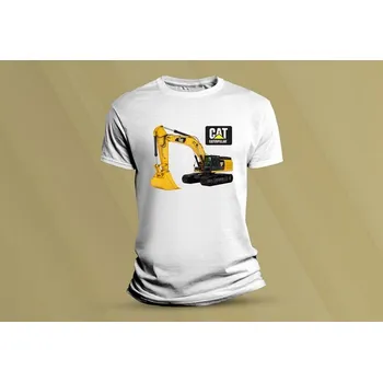 Dětské bavlněné tričko Caterpillar. Bílá velikost 152 (12-13 let)