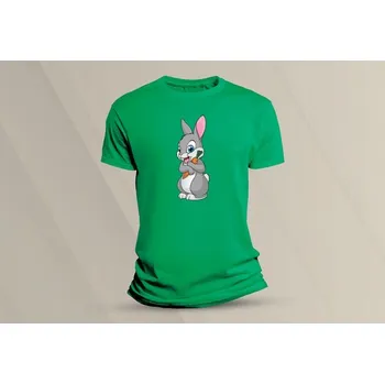 Chlapecké oblečení Dětské bavlněné tričko Bunny. velikost 152 (12-13 let) Zelená