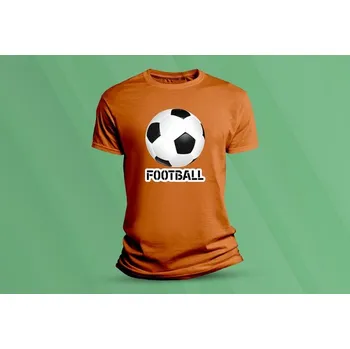 Chlapecké tričko Dětské bavlněné tričko Football. velikost 140 (9-11 let) Oranžová