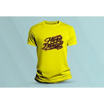 Dětské tričko s potiskem Harley-Davidson 8 Žlutá velikost 116 (5-6 let)