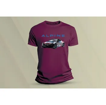 Chlapecké tričko Dětské bavlněné tričko Alpine A110. Vínová velikost S