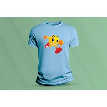 Chlapecké tričko Dětské bavlněné tričko Pac-Man Ghostly Adventures. Nebesky modrá velikost 128