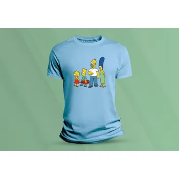 Chlapecké tričko Dětské bavlněné tričko Simpsonovi 2. Nebesky modrá velikost 116
