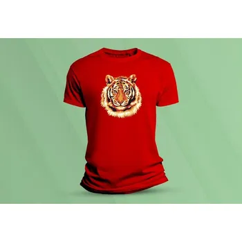 Dětské bavlněné tričko Tygr 3. Červená velikost 140