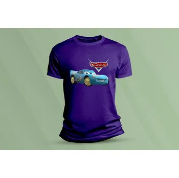 Chlapecké tričko Dětské bavlněné tričko Cars 2. velikost S Purpurová