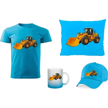 Dekorace do dětského pokoje CAT nakladač dárkový set 134 (dětský dárkový set s bagrem)