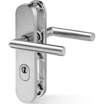 Dveřní kování AC-T Servis ACT bezpečnostní kování VIKING PLUS (nerez) Provedení: PZ RE (klika pravá/klika pro FAB), Rozteč: 90 mm
