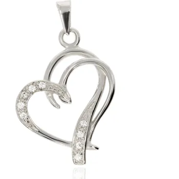 Přívěsek Zlatnictví Helios Zlatý přívěšek zirkonové srdíčko