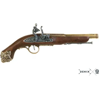 Sběratelství Denix Křesadlová pistole - 18. stol. + Přívěsek na klíče DENIX