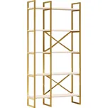 Bílý/zlatý regál 87,5x175 cm Monica – Kalune Design ID_1546886