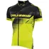 cyklistický dres CRUSSIS Cyklistický dres CSW-046 černý/žlutý fluo