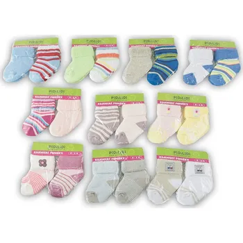 Pidilidi Kojenecké ponožky froté (0 až 6m), Pidilidi, PD108, mix Velikost: 0-6m, SizeAge: 0-6m