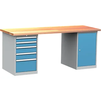 Dílenský stůl Montovaný dílenský pracovní stůl DPS205, šíře 2000 mm, slevy