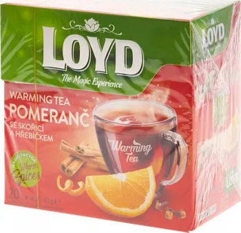 Čaj Loyd Warming Tea pomeranč se skořicí a hřebíčkem 20x 2 g