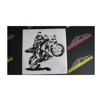 Samolepící dekorace SAMOLEPKA Motorkář 010 pravá (17 - šedá) NA AUTO, NÁLEPKA, FÓLIE, POLEP, TUNING, VLASTNÍ TEXT, TISK, AUTOSAMOLEPKY.cz, POLEPY, OBRÁZEK, LOGO, SAMOLEPKY