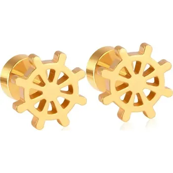 Náušnice Stylové elegantní náušnice z chirurgické oceli - kormidlo