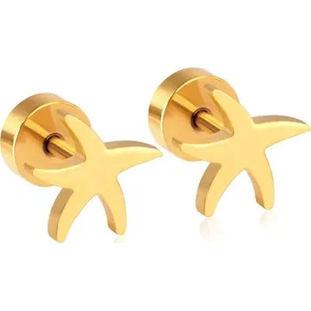 Náušnice Stylové elegantní náušnice z chirurgické oceli - mořská hvězdice
