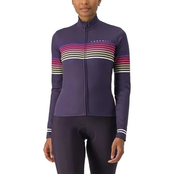 cyklistický dres Dres Castelli Ottanta LS dámské dlouhý noční fialová M
