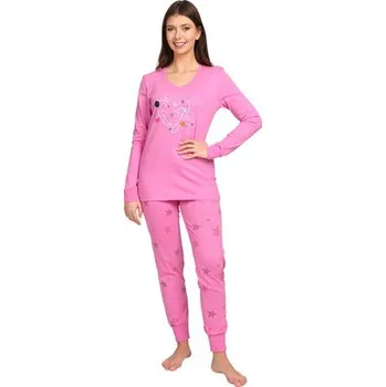 Dámské pyžamo Pleas Dámské pyžamo GALAXY dlouhé růžová L (180768-503-042)