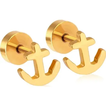 Náušnice Stylové elegantní náušnice z chirurgické oceli - Kotva