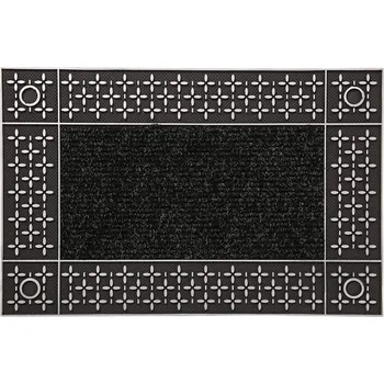 Rohožka Boma Trading Rohožka Cross, 45 x 70 cm, černá