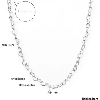 Náhrdelník Dámský náhrdelník s přívěskem - srdce stříbrné