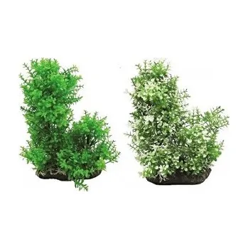 Dekorace do akvária Tatrapet akvarijní rostlina 15 - 17 cm, 1 x zelená, 1 x béžová