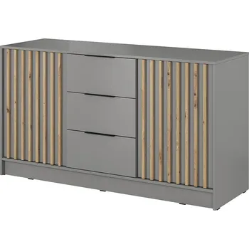Komoda Komoda NELLY 3D | 155 cm | šedá