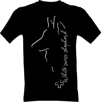 Tričko s potiskem White swiss shepherd II pánské