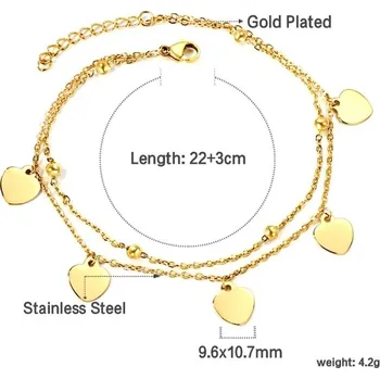Náramek Elegantní náramek na nohu z chirurgické oceli - 156G