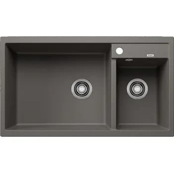 Granitový dřez Blanco Metra 9, silgranitový dřez 860x500x190 mm, 2-komorový, šedá vulkán, BLA-527304