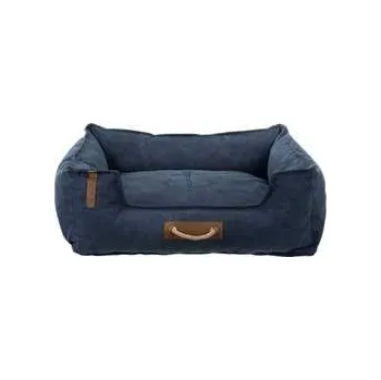 Pelíšek pro psa BE NORDIC pelech FÖHR s okrajem, tmavěmodrá - 80 x 60 cm,rychlé dodání