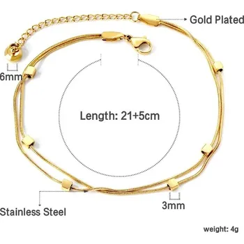 Náramek Elegantní náramek na nohu z chirurgické oceli - 161G