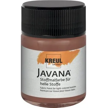 Speciální výtvarná barva Kreul Barva na světlý textil JAVANA 50 ml SVĚTLÁ HNĚDÁ