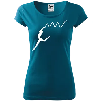 ON-DESIGN Dámské tričko s GYMNASTKOU Velikost: 2XL, Barva: petrolejová