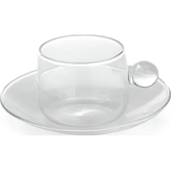 Zafferano, Šálek na kávu Bilia s podšálkem 120 ml transparentní - Formadore