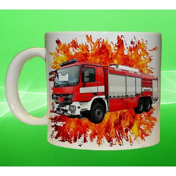 Příslušenství pro hasicí přístroj hrnek Mercedes-Benz ACTROS 6x4 75ml (hrneček pro hasiče)
