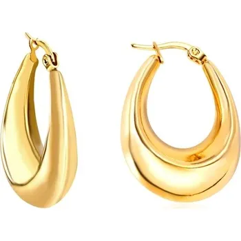 Náušnice Náušnice z nerezové oceli ve zlatém odstínu - 117G 10mm