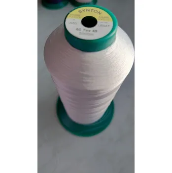 Nit Polyesterová niť sedlářská SYNTON 60 návin 5000 metrů - 2000 bílá