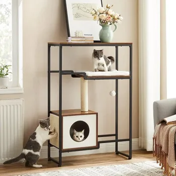 Škrabadlo pro kočky 2v1 | hnědé