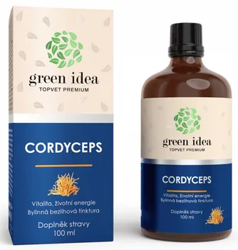 Přírodní produkt GREEN IDEA Cordyceps bezlihová tinktura 100 ml