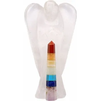 Křišťál anděl strážný čakrový XL - cca 5 cm