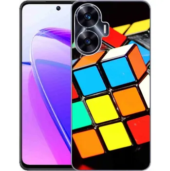 Hlavolam Gelový obal mmCase na Realme C55 - rubikova kostka