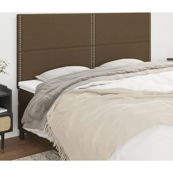 vidaXL Čelo postele 180x5x118/128 cm látkové [3116209] Barva: tmavě hnědá